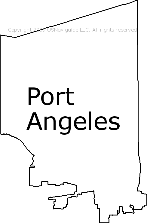 port angeles zip code map Port Angeles Washington Zip Code Boundary Map Wa port angeles zip code map