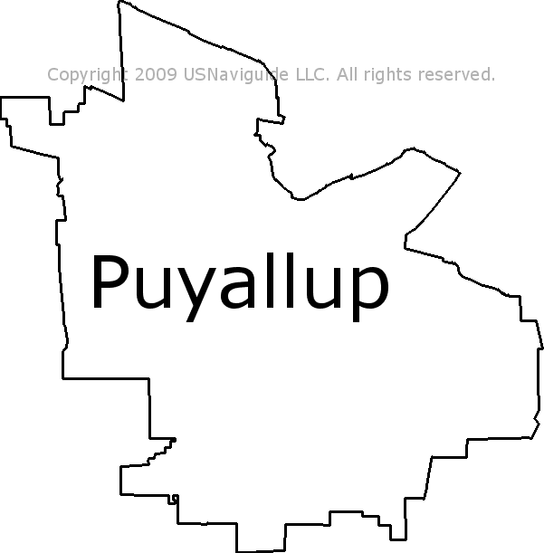 Puyallup Zip Code Map Puyallup, Washington Zip Code Boundary Map (WA)