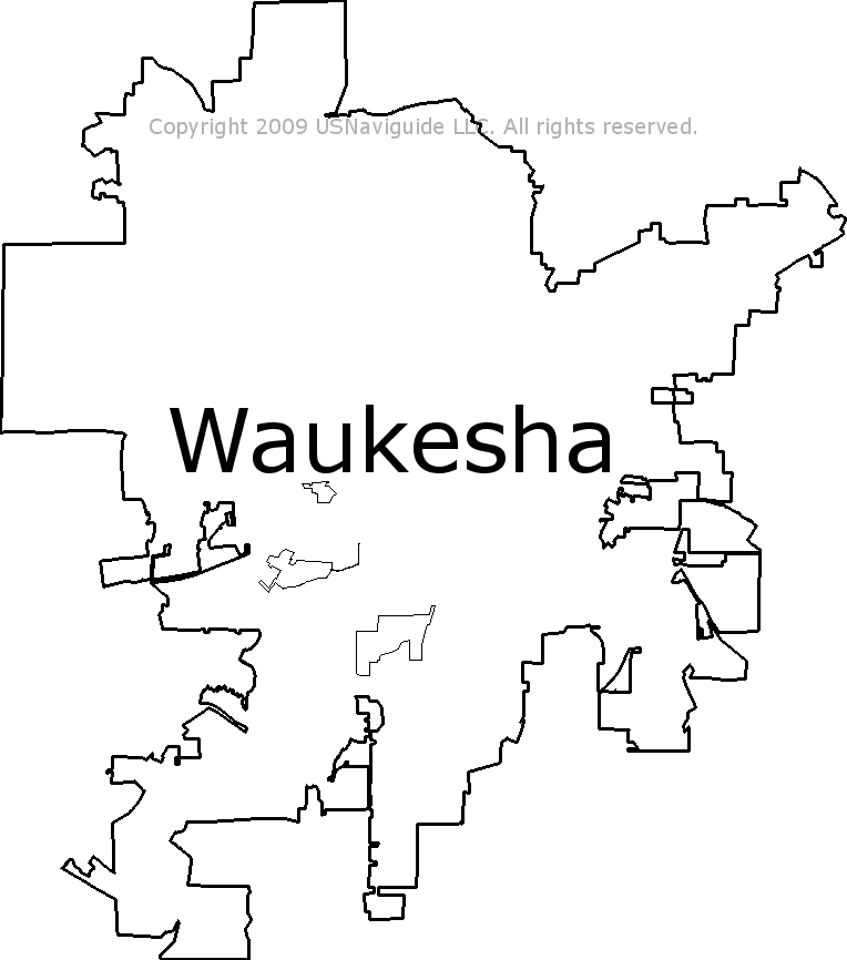 Waukesha Zip Code Map Waukesha, Wisconsin Zip Code Boundary Map (WI)