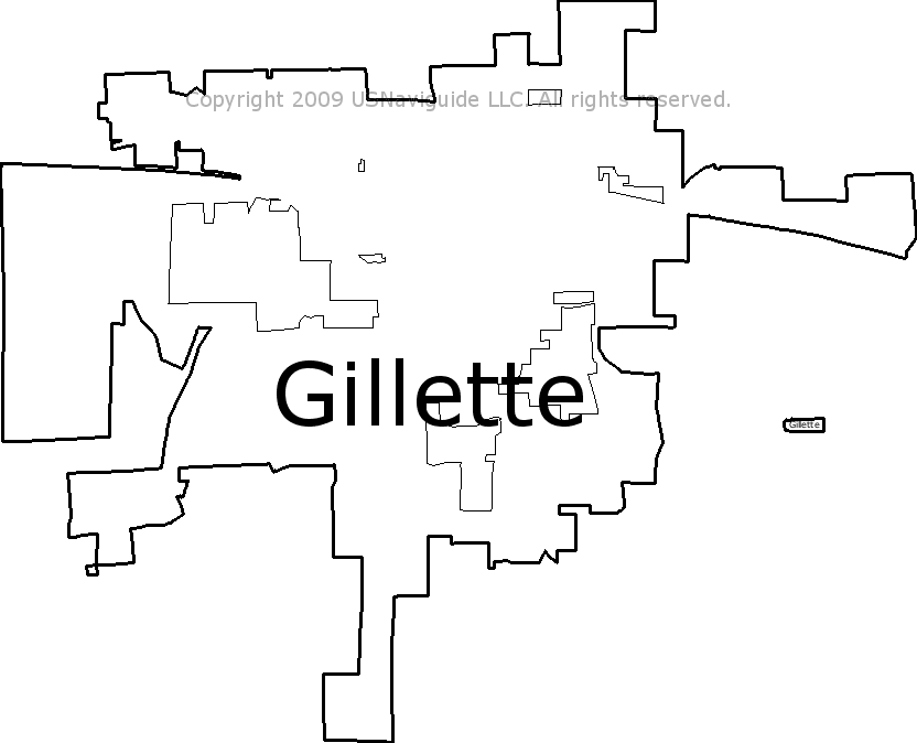 Gillette Wy Zip Code Map Gillette, Wyoming Zip Code Boundary Map (WY)