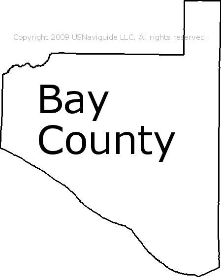 Bay County Florida Zip Code Boundary Map Fl