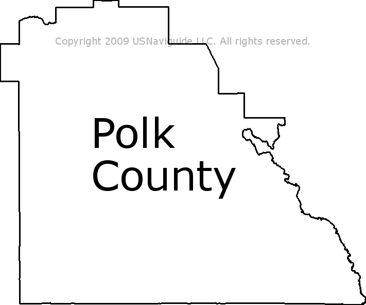 Polk County Florida Zip Code Boundary Map Fl