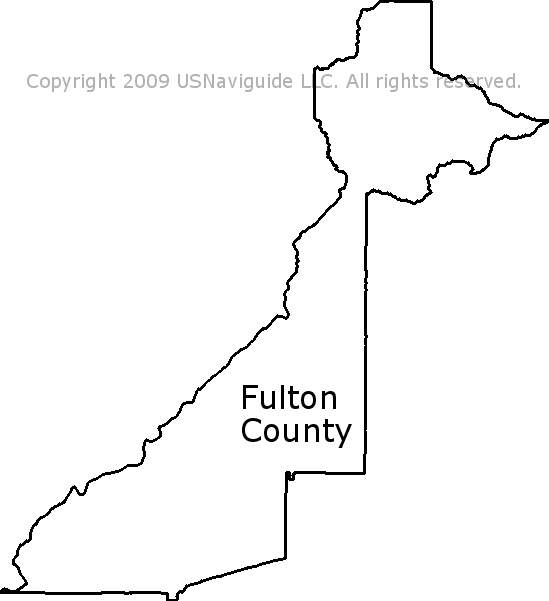 Fulton County Georgia Zip Code Boundary Map Ga