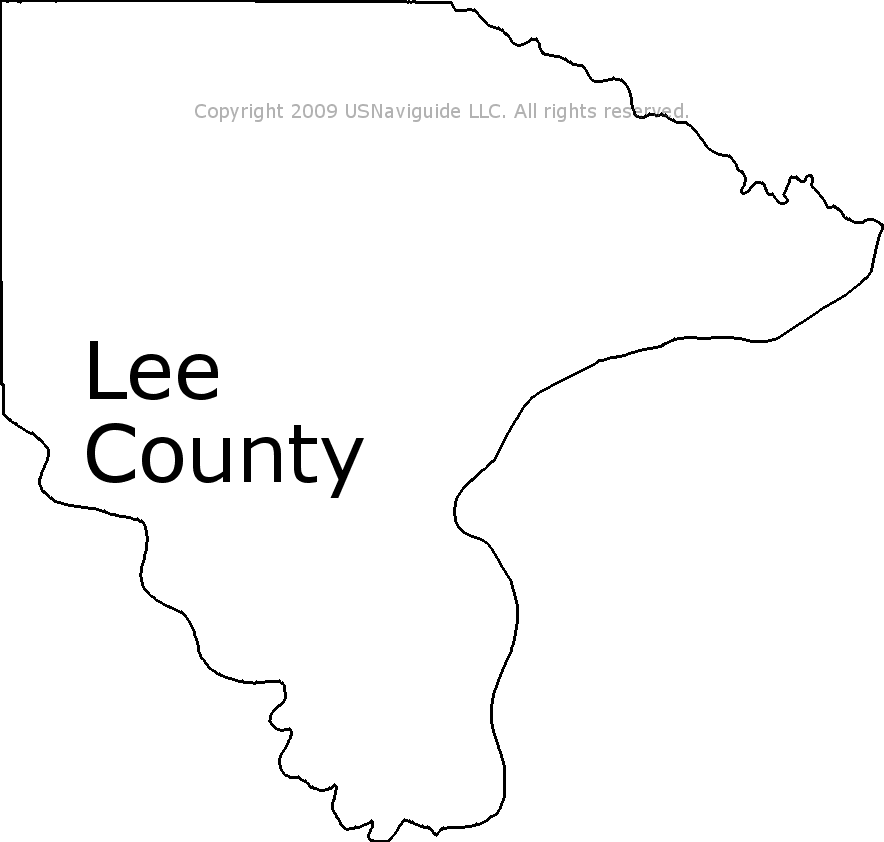 Lee County - Iowa Zip Code Boundary Map (IA)