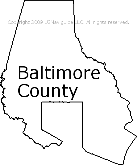 Baltimore County Maryland Zip Code Boundary Map Md