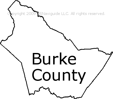 Burke County North Carolina Zip Code Boundary Map Nc