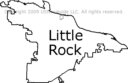 Little Rock Arkansas Zip Code Boundary Map Ar