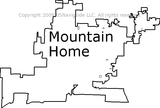 Mountain Home Arkansas Zip Code Boundary Map Ar