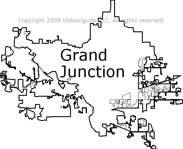 Grand Junction Colorado Zip Code Boundary Map Co