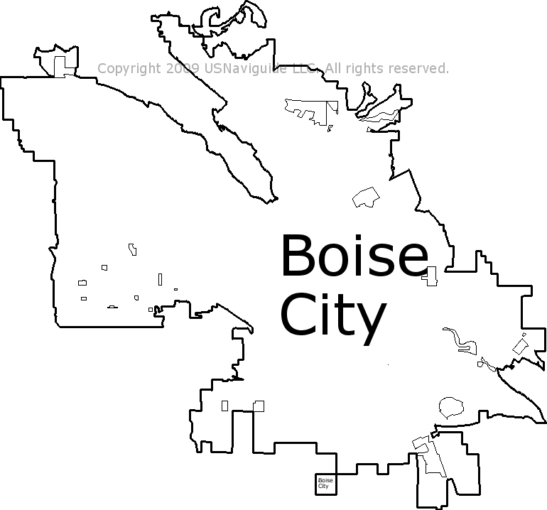 Boise City Idaho Zip Code Boundary Map Id