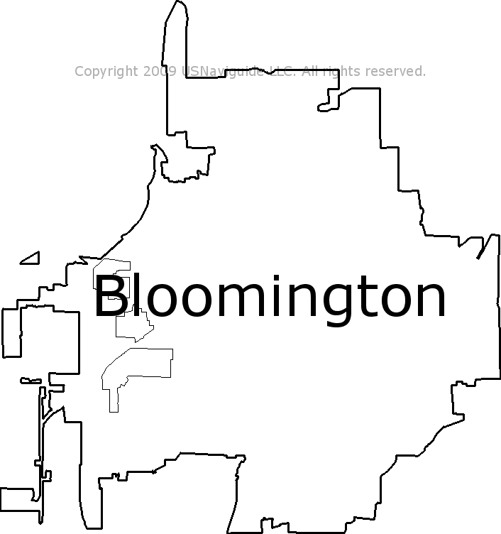 Bloomington Indiana Zip Code Boundary Map In