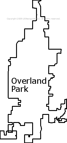 Overland Park Kansas Zip Code Boundary Map Ks