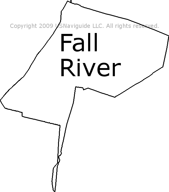 Fall River Massachusetts Zip Code Boundary Map Ma
