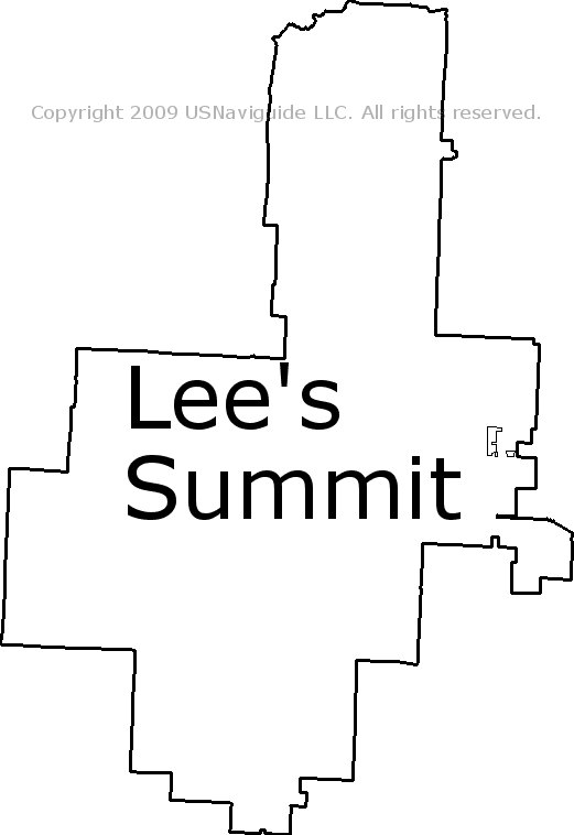 Lee's Summit, Missouri Zip Code Boundary Map (MO)