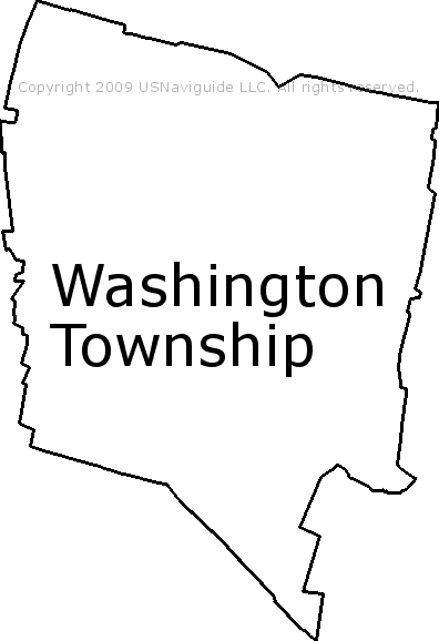 Washington Township New Jersey Zip Code Boundary Map Nj