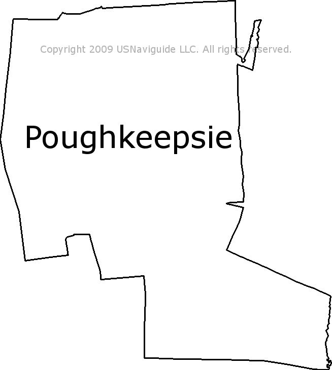 Poughkeepsie New York Zip Code Boundary Map Ny