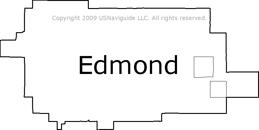Edmond Oklahoma Zip Code Boundary Map Ok