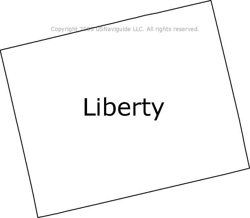 Liberty Pennsylvania Zip Code Boundary Map Pa