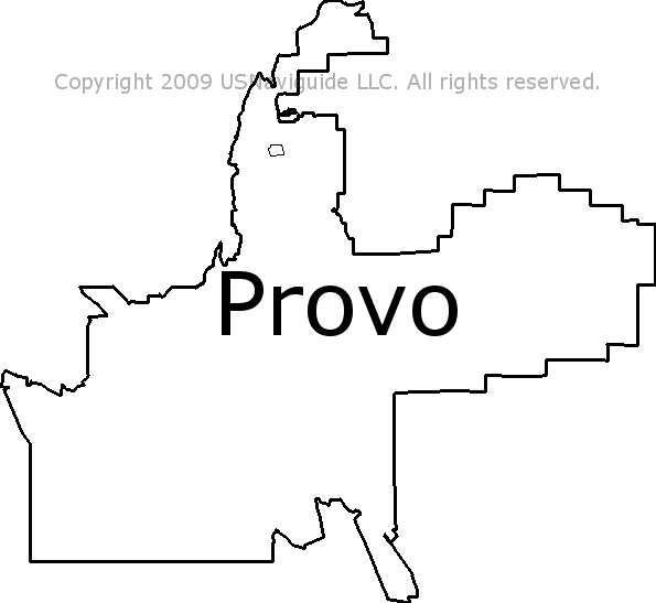 Provo Utah Zip Code Boundary Map Ut