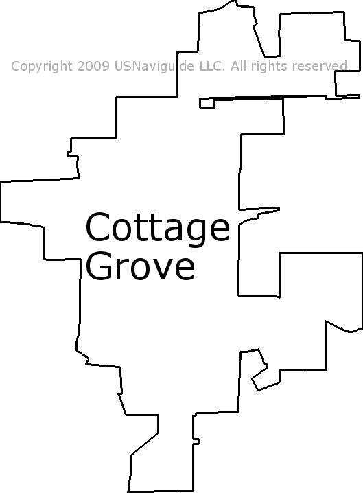Cottage Grove Wisconsin Zip Code Boundary Map Wi